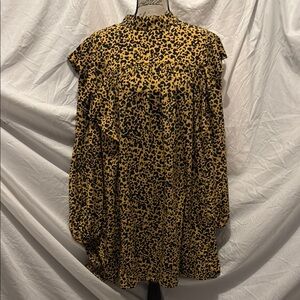 Wayf Leopard Print Midi Dress